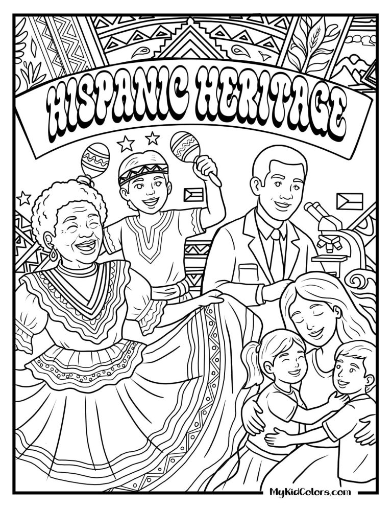 15 Free Hispanic Heritage Coloring Pages That Don’t Flatten 500 Million People Into One