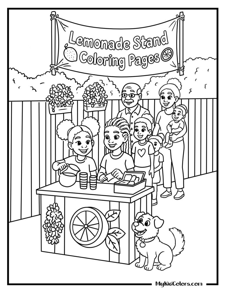 15 Free Lemonade Stand Coloring Pages That Actually Show Kids Running the Business