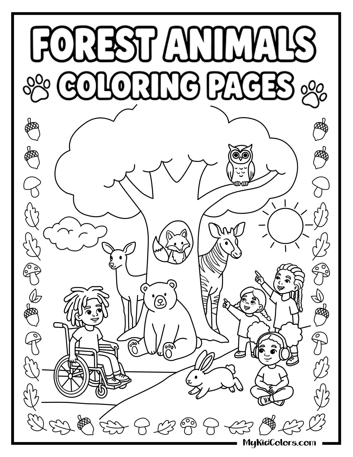 15 Free Forest Animals Coloring Pages for Curious Kids