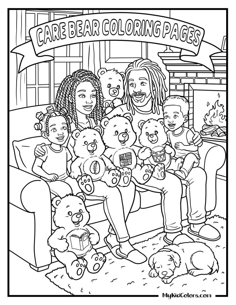 15 Free Care Bear Coloring Pages for the Kids Who Inherited Your Love of Care-a-Lot