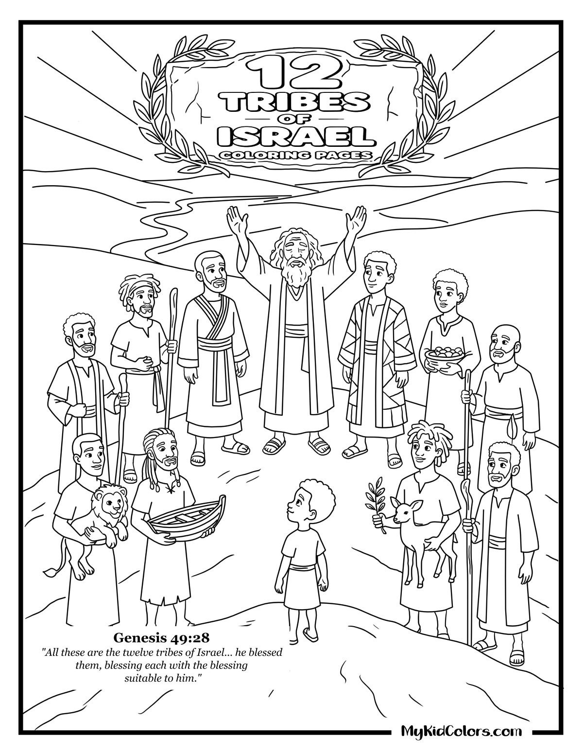 15 Free 12 Tribes of Israel Coloring Pages, From One Family to Twelve Tribes