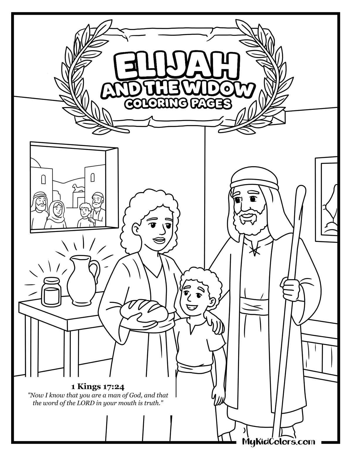 15 Free Elijah and the Widow Coloring Pages, From the Last Handful to Enough