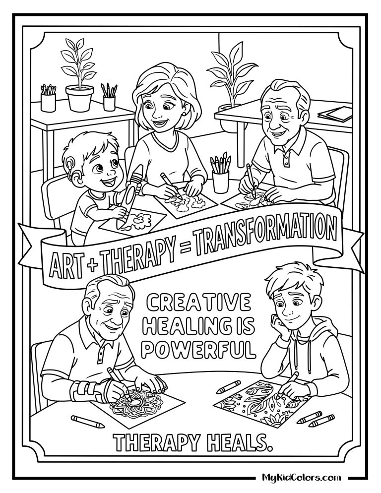 15 Free Therapy Coloring Pages That Explain What Therapy Actually Is