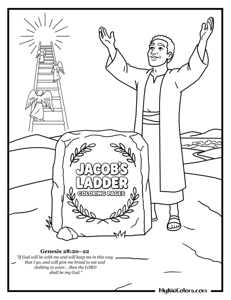 15 Free Jacob’s Ladder Coloring Pages, From Fleeing to Transformed
