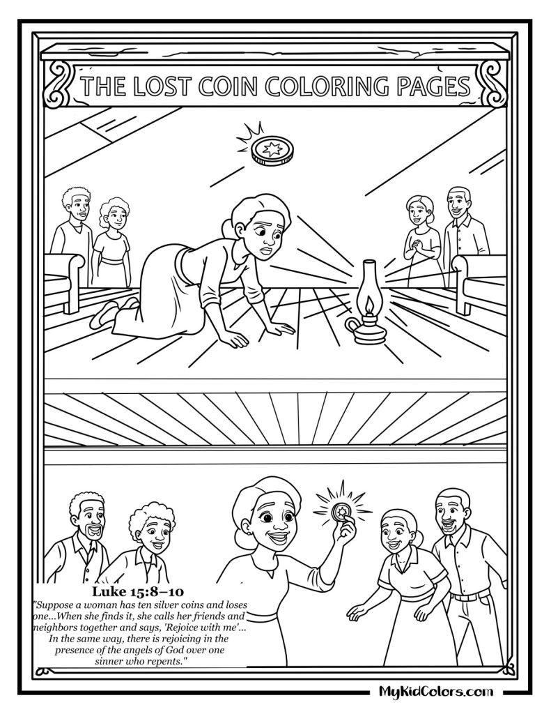 Parable Of The Lost Coin Coloring Page