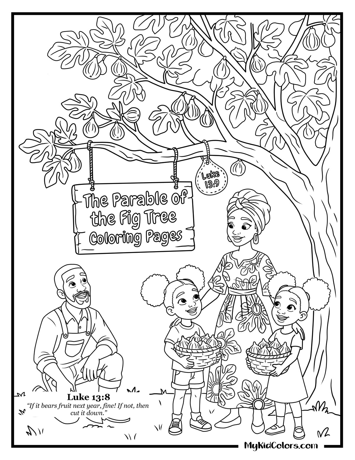 15 Free Parable of the Fig Tree Coloring Pages That Teach Kids About Second Chances (Barren Fig Tree)