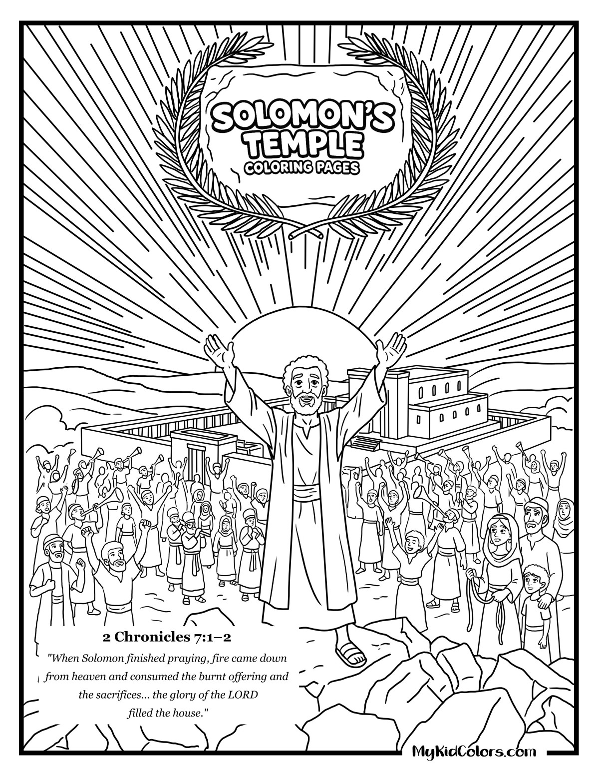 15 Free Solomon’s Temple Coloring Pages, From a Father’s Promise to a Finished House