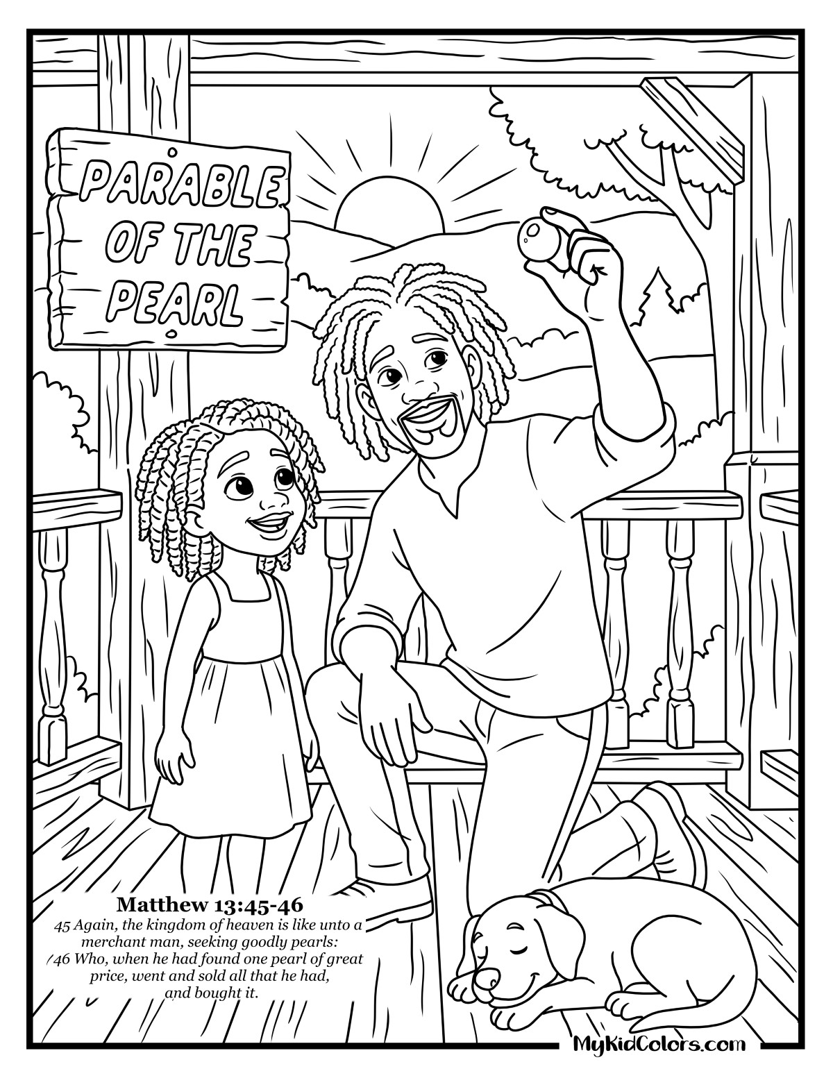15 Free Parable of the Pearl Coloring Pages (Pearl of Great Price)